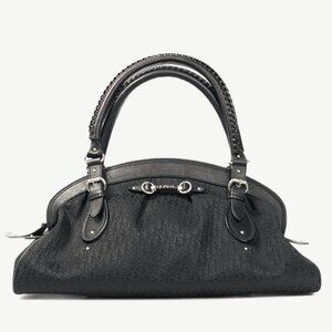 Christian Dior My Dior Black Logo-Jacquard Frame Bag